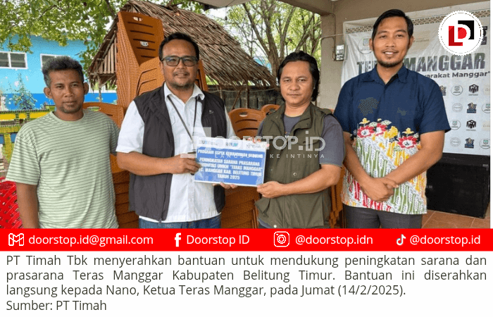 Dukung Perkembangan Ekonomi Kreatif Masyarakat, PT Timah Serahkan Bantuan untuk Teras Manggar Beltim
