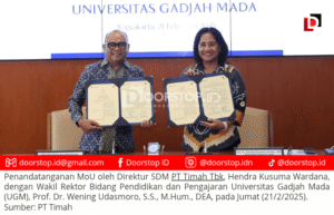 PT Timah Tbk dan UGM Teken MoU Pendidikan, Penelitian, dan Pengabdian kepada Masyarakat