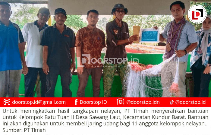 Tingkatkan Hasil Tangkapan Nelayan Udang, PT Timah Serahkan Bantuan untuk Kelompok Batu Tuan