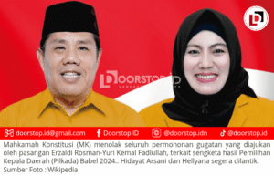 MK Tolak Gugatan Erzaldi-Yuri, Hidayat-Hellyana Segera Dilantik