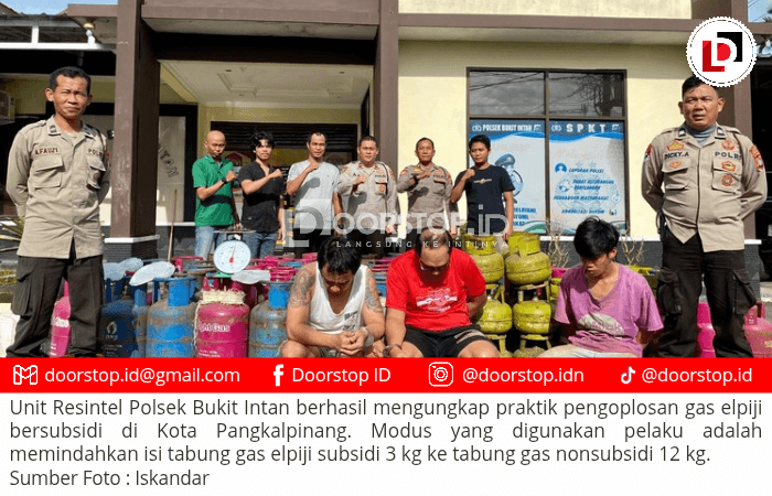 Polsek Bukit Intan Bantah Tersangka Pengoplosan LPG Dilepas, Status Masih Saksi