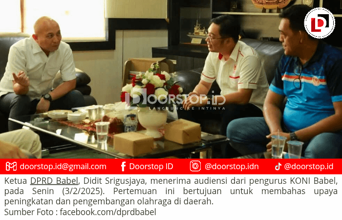 DPRD Babel Beraudiensi dengan KONI, Siap Dukung Peningkatan dan Pengembangan Olahraga Daerah