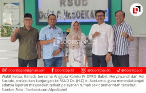 Tindaklanjuti Keluhan Masyarakat, Beliadi dan Anggota Komisi IV DPRD Babel Sambangi RSUD Ir. Soekarno