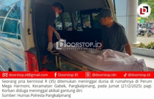 Pria di Pangkalpinang Ditemukan Meninggal Dunia, Diduga Gantung Diri