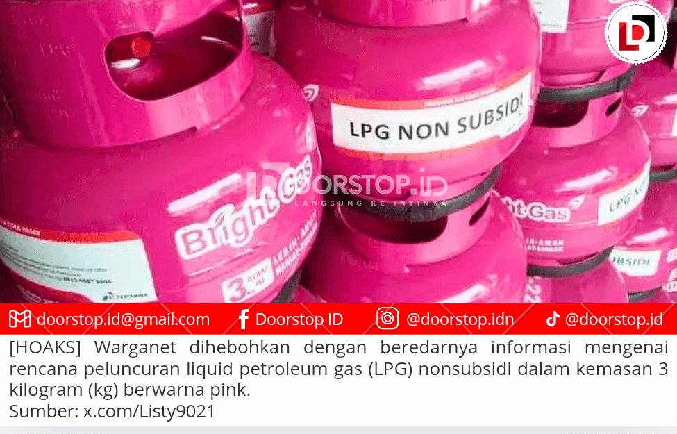 [HOAKS] Beredar Foto LPG 3 Kg Nonsubsidi Warna Pink, ini Penjelasan Pertamina