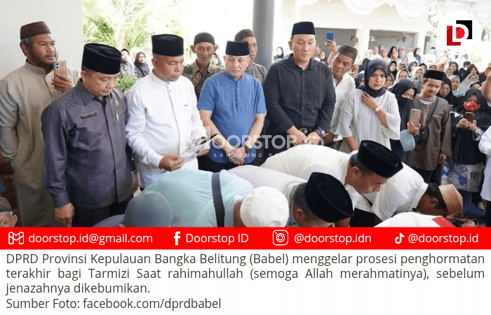DPRD Babel Beri Penghormatan Terakhir Sebelum Tarmizi Saat Dikebumikan