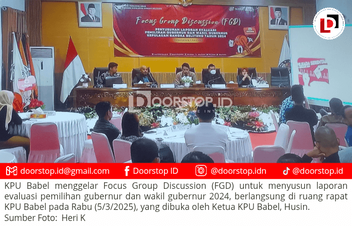 KPU Babel Gelar FGD Evaluasi Pilgub, Soroti Efisiensi dan Penyelarasan Regulasi
