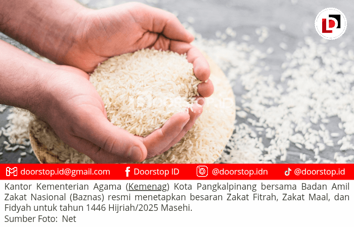 Kemenag dan Baznas Pangkalpinang Tetapkan Besaran Zakat 1446 H, Cek Rinciannya!
