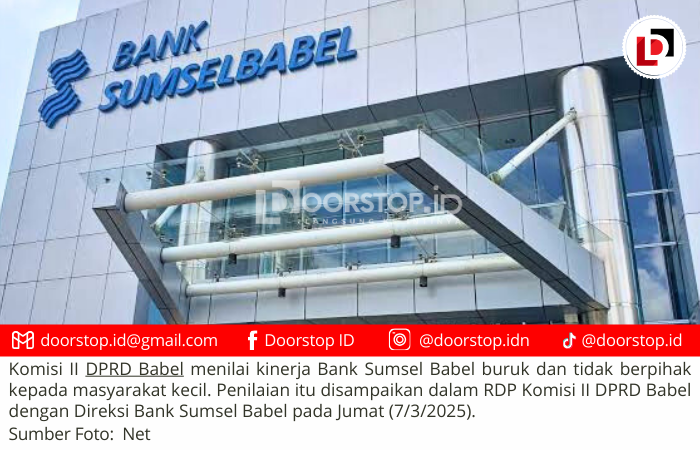 Komisi II DPRD Soroti Kinerja Buruk Bank Sumsel Babel, Ancam Tarik RKUD