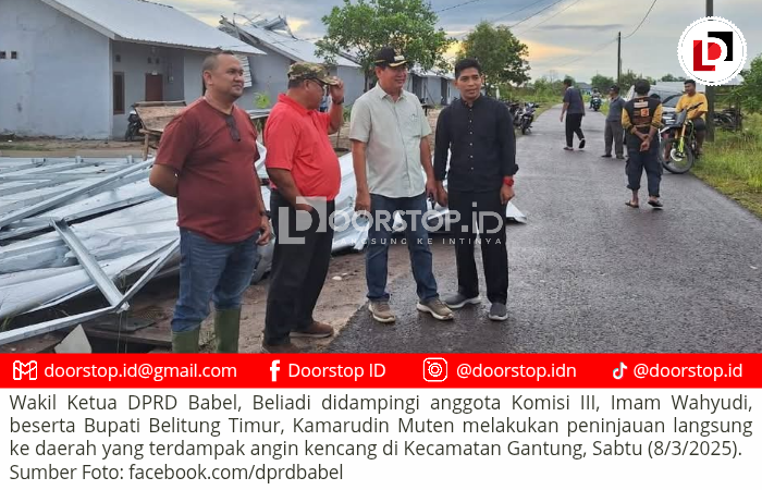 Angin Kencang Landa Beltim, Beliadi Sigap Tinjau Warga yang Terdampak