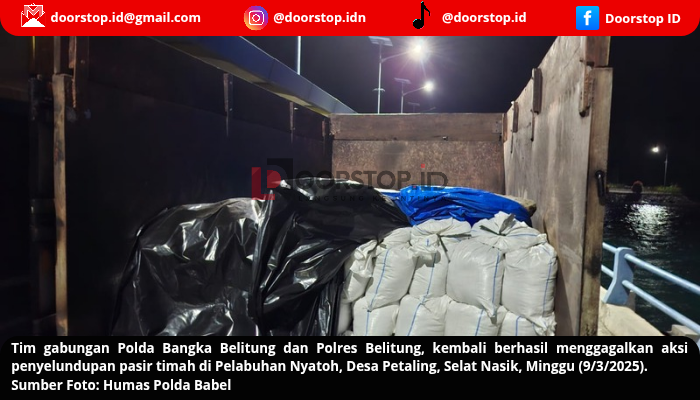 Tim Gabungan Gagalkan Penyelundupan Pasir Timah di Belitung, Ratusan Karung Diamankan