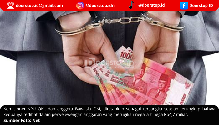 Komisioner KPU dan Anggota Bawaslu OKI Ditahan, Terlibat Korupsi Dana Hibah Rp4,7 Miliar