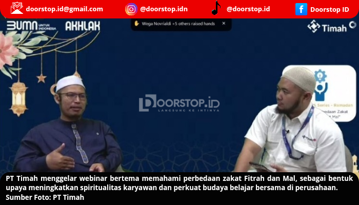 PT Timah Gelar Webinar Perbedaan Zakat Fitrah dan Mal bagi Karyawan