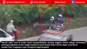 Video Viral: Anggota Patwal Polres Bogor Diduga Tendang Pemotor hingga Jatuh ke Parit