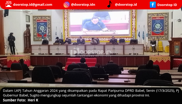 LKPJ Pj Gubernur Babel: Pengangguran Meningkat, Sektor Tambang Terpuruk
