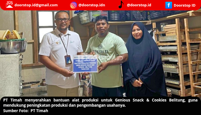 PT Timah Serahkan Alat Produksi untuk Genious Snack & Cookies Belitung, Dukung Pertumbuhan Ekonomi Lokal