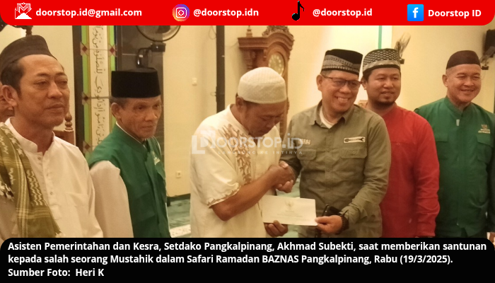 Pemkot dan BAZNAS Pangkalpinang Gelar Safari Ramadan, Salurkan Santunan bagi 22 Orang Kaum Dhuafa