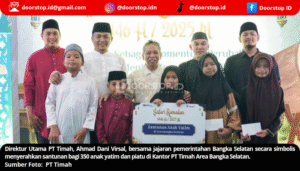 PT Timah Berbagi Kebahagiaan Ramadan, Santuni 350 Anak Yatim di Bangka Selatan