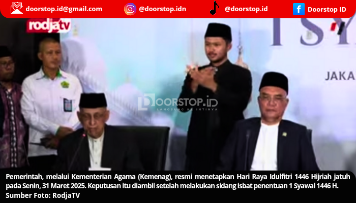 Pemerintah Tetapkan Idulfitri 1446 H Jatuh pada 31 Maret 2025