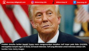 Trump Umumkan Kenaikan Tarif Impor, Indonesia Kena 32 Persen
