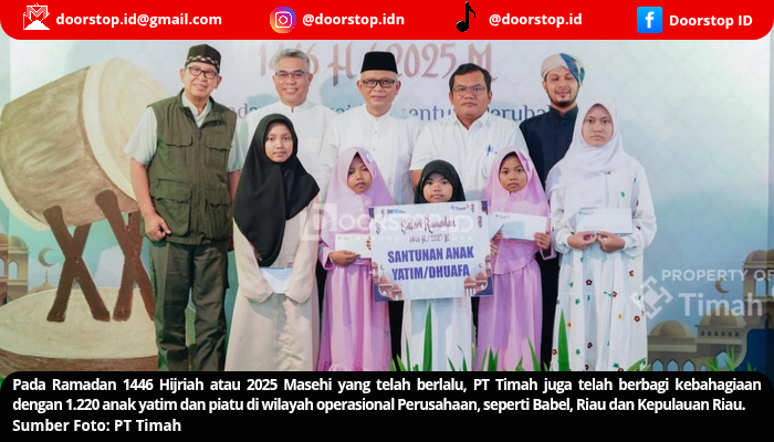 Momen Ramadan 1446 H, PT Timah Telah Santuni 1.220 Anak Yatim Piatu di Babel, Riau dan Kepri