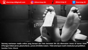 Wartawan Online Ditemukan Tewas di Hotel Jakarta, Polisi Selidiki Penyebab Kematian