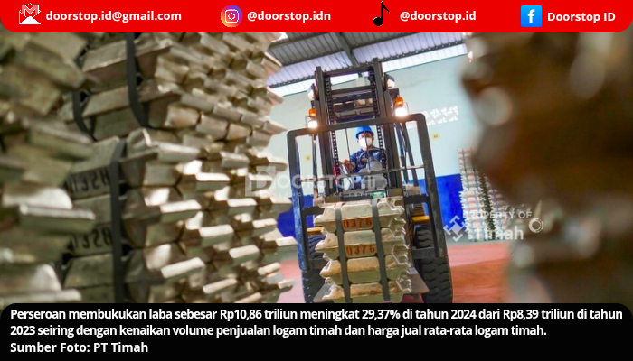 Kinerja Cemerlang, Laba Bersih PT Timah Tbk (TINS) Terbang