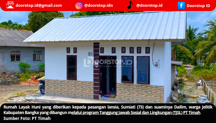 PT Timah Bangun Rumah Layak Huni untuk Lansia di Lingkar Tambang