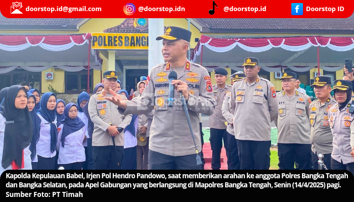 Gelar Apel Gabungan di Mapolres Bangka Tengah, Kapolda Babel Ajak Bangun Citra Polri dengan Kerja