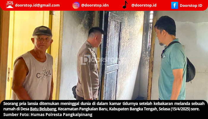 Seorang Pria Lansia Meninggal dalam Kebakaran Rumah di Batu Belubang