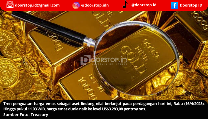 Harga Emas Kembali Meroket, Ketegangan Tarif AS Dorong Permintaan Safe Haven