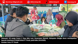 125 Warga Dusun V Desa Belo Laut, Dapatkan Pelayanan Kesehatan Gratis di Mobil Sehat PT Timah