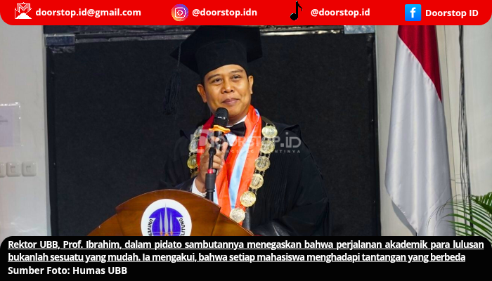 364 Lulusan UBB Resmi Diwisuda, Rektor: Gelar Bukan Sekadar Simbol, Tapi Tanggung Jawab Moral