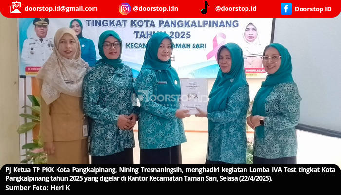 Dukung Deteksi Dini Kanker Serviks, Pj Ketua TP PKK Pangkalpinang Hadiri Lomba IVA Test di Taman Sari