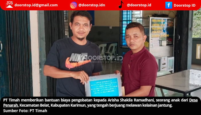 PT Timah Bantu Biaya Pengobatan Arisha, Anak Penderita Kelainan Jantung dari Karimun