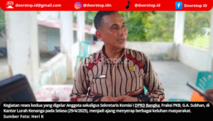 Reses di Kenanga, Sekretaris Komisi I DPRD Bangka G.A. Subhan Soroti Urgensi Data Valid dan Layanan Dasar
