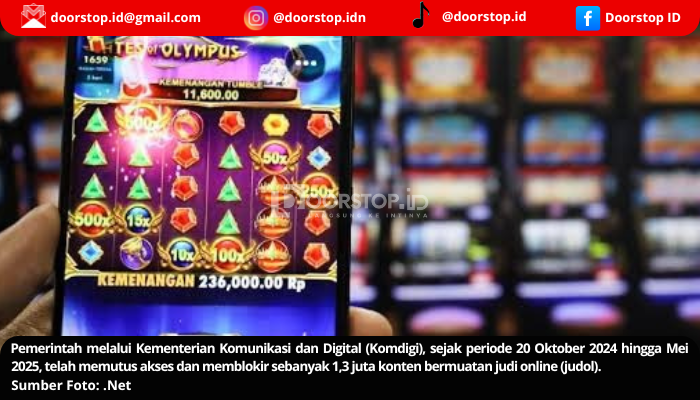 Pemerintah Blokir 1,3 Juta Situs dan Iklan Judol