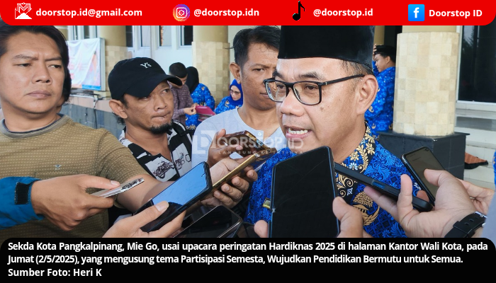 Partisipasi Semesta Jadi Sorotan Hardiknas 2025, Sekda Pangkalpinang Tegaskan Komitmen Pemerintah Tingkatkan Mutu Pendidikan
