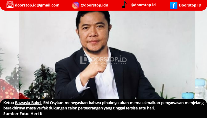 Bawaslu Babel Soroti Progres Verfak Calon Perseorangan: 73 Persen Sudah Diverifikasi