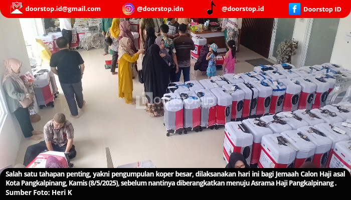 Jemaah Haji Pangkalpinang Kloter 8 Siap Diberangkatkan, Koper Besar Dikumpulkan Hari Ini