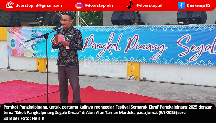 Festival Semarak Ekraf Pangkalpinang 2025 Digelar, Juhaini: Ekonomi Kreatif Jadi Fokus Pembangunan