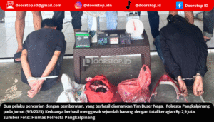 Gasak Motor dan Aki dari Rumah Pondok, Dua Pemuda di Pangkalpinang Dicokok Polisi