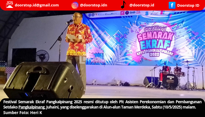 Resmi Tutup Festival Semarak Ekraf 2025, Juhaini: Pangkalpinang Rumah Talenta dan Inovasi Kreatif