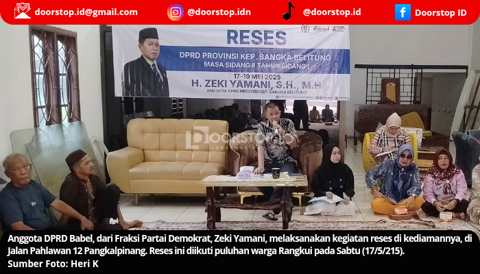 Zeki Yamani Serap Aspirasi Warga Rangkui, Soroti Masalah Pendidikan hingga Fasilitas Umum