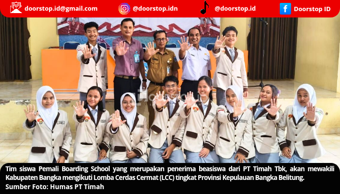 Siswa Pemali Boarding School PT Timah, Wakili Kabupaten Bangka Ikuti Lomba Cerdas Cermat Empat Pilar