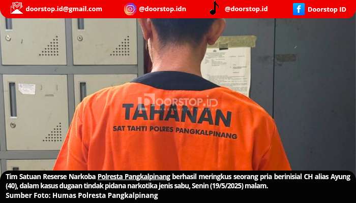 Simpan 5,44 Gram Sabu, Buruh Harian Ditangkap Satres Narkoba Polresta Pangkalpinang