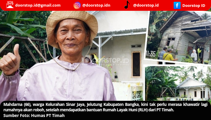 PT Timah Peduli: Bangunkan RLH untuk Mahdarna, Lansia Sebatang Kara Warga Jelutung Bangka
