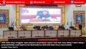 DPRD Babel Serahkan Laporan Hasil Reses dari Tujuh Dapil, Gubernur Absen di Paripurna