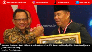 Absen di Paripurna DPRD, Gubernur Kepulauan Babel Hadiri dan Terima SPM Award dari Kemendagri?