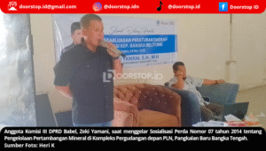 Zeki Yamani Ajak Warga Pahami Aturan Tambang Lewat Sosialisasi Perda Nomor 07 tahun 2014